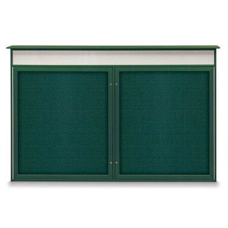 United Visual Products Open Faced Traditional Corkboard, 96x48" UV647A-WHITE-DRKSPR